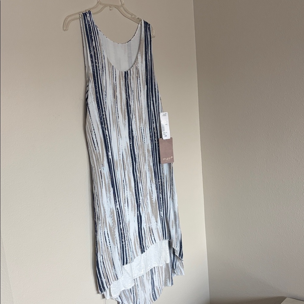 Striped Sleeveless Midi Dress